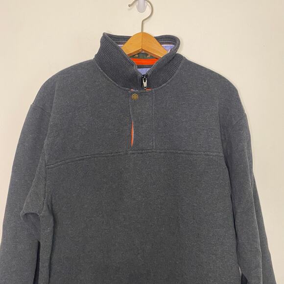 Orvis Mens Dark Gray Pullover Sweater Outdoor Casual Thick Fall Size Medium - Picture 2 of 15